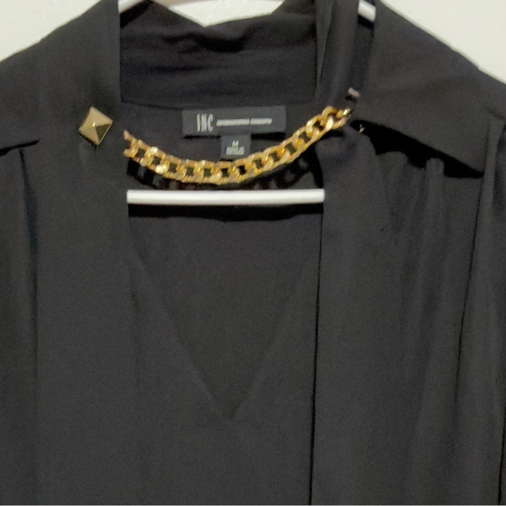 INC International Concepts Black Blouse - Picture 5 of 6